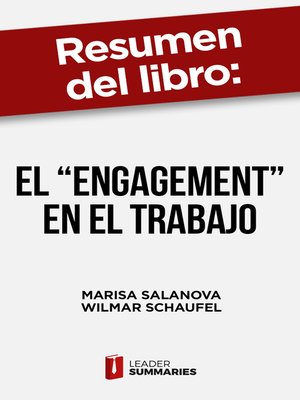 cover image of Resumen del libro "El "engagement" en el trabajo" de Marisa Salanova